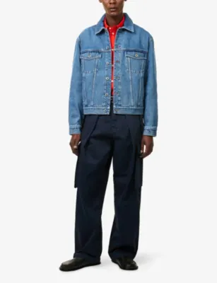 LOEWE Anagram Embroidered Denim Jacket detail 2