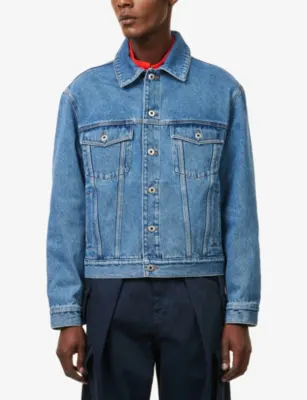 LOEWE Anagram Embroidered Denim Jacket detail 3