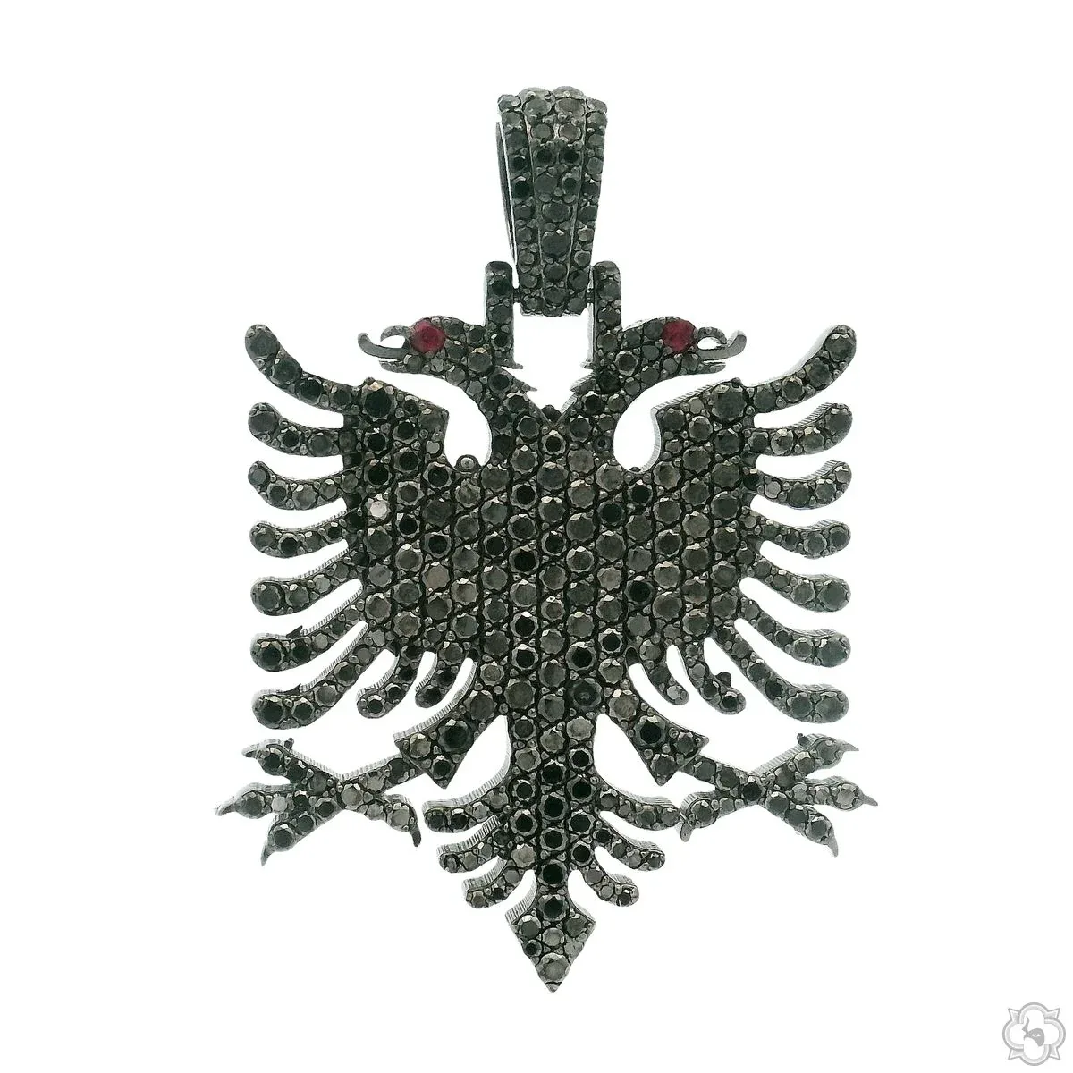 RINA - For Him CUSTOM Black Diamond Albanian Eagle Pendant 70838 in Rose Gold – Pendant