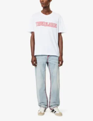 TRUE RELIGION Fresh Logo Graphic-Print Cotton T-Shirt in OPTIC WHITE, additional product view 2