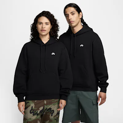 Nike SB Fleece Pullover Skate Hoodie - Black/White in Black/White – Nike men's and unisex