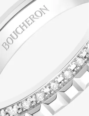 BOUCHERON Quatre Radiant Edition 18ct white-gold and 0.24ct diamond ring - K detail 2