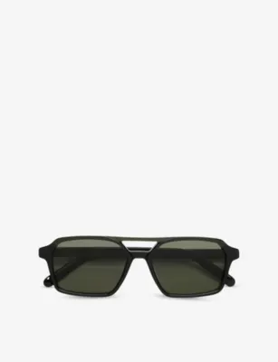 RETRO SUPER FUTURE Maison Margiela Lunettes 7 Vertes Irregular-Frame Sunglasses