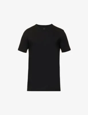FALKE Regular-fit crewneck stretch-cotton T-shirt