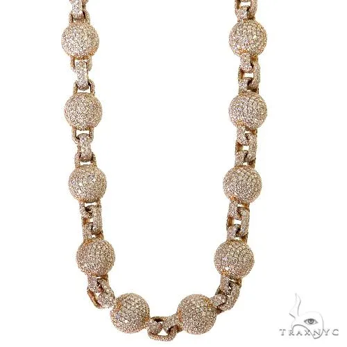 JALGAS - AMERICAS GOLD Diamond Ball Link Chain 69706 in Yellow – Chain