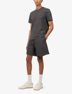 AMI PARIS Relaxed-Fit Drawstring-Waist Cotton-Jersey Shorts detail 2