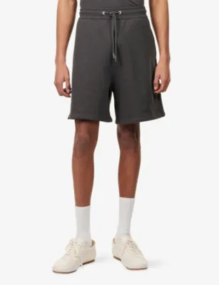 AMI PARIS Relaxed-Fit Drawstring-Waist Cotton-Jersey Shorts detail 3