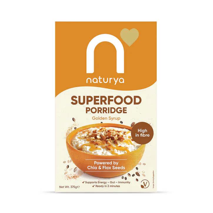 Naturya Superfood Porridge Golden Syrup 375g – Food & Drink > Breakfast Cereals > Cereals, Bran & Flakes