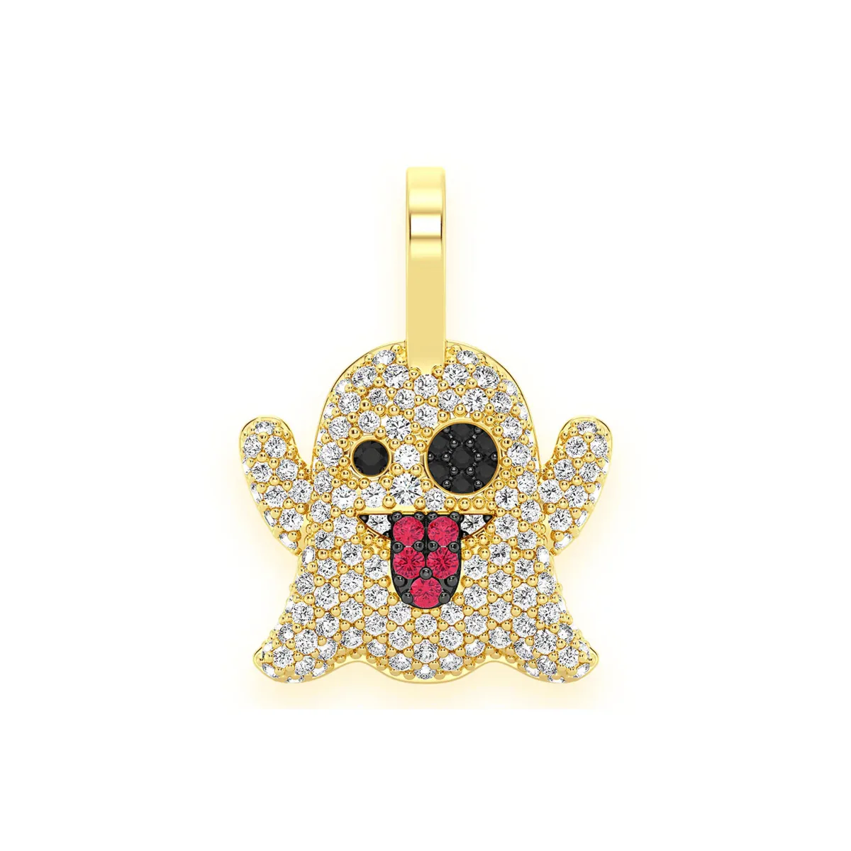 For Him Ghost Ruby & Diamond Pendant in 0.50ctw / White Gold / Natural Diamond – Pendant
