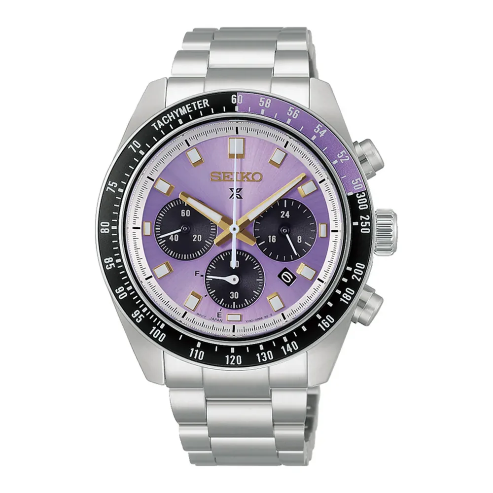 Seiko Prospex Prospex 145th Anniversary Speedtimer Solar Chronograph Limited Edition 41.5mm Mens Watch Edo Purple