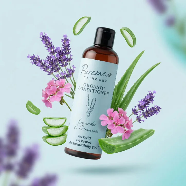 Puremess Skincare Organic Conditioner 250ml - Lavender & Geranium detail 2