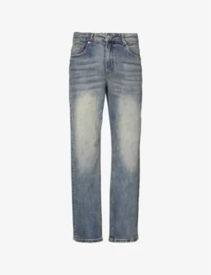 ARNE Brand-patch five-pockets straight-leg relaxed-fit stretch-denim jeans - 30R