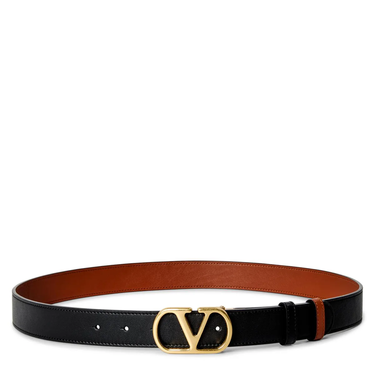 Valentino Garavani VG Rev 30 Blt Sn64 in Black/Gold – Accessories