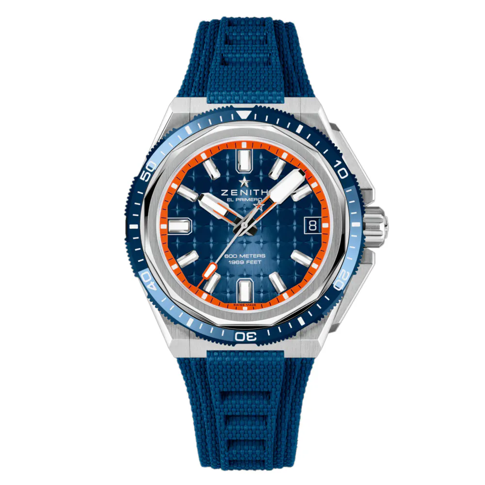 Zenith Defy Extreme Diver 42.5mm Mens Watch Blue Interchangeable Strap detail 2