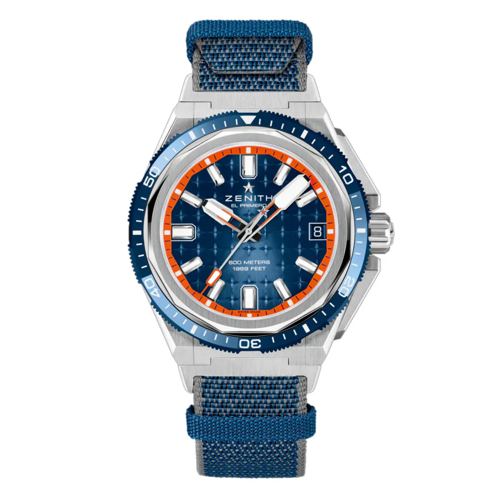 Zenith Defy Extreme Diver 42.5mm Mens Watch Blue Interchangeable Strap detail 3