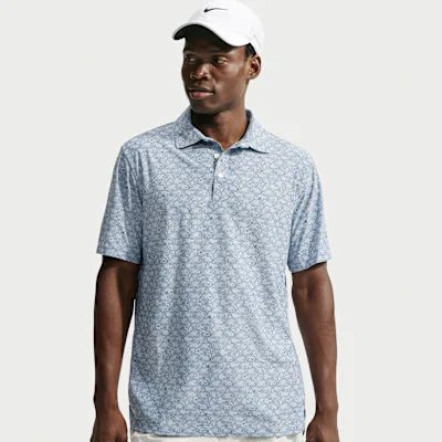 Nike Tailored Performance Men's Microprint Golf Polo - Light Armoury Blue/Light Armoury Blue