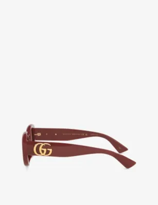 GUCCI GG1829SK Oval-Frame Acetate Sunglasses detail 3