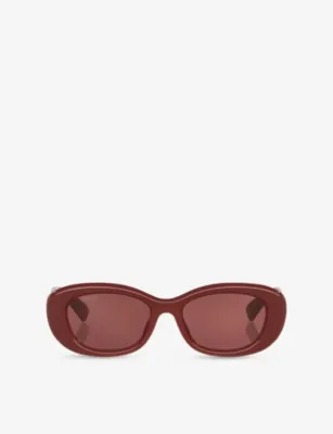 GUCCI GG1829SK Oval-Frame Acetate Sunglasses