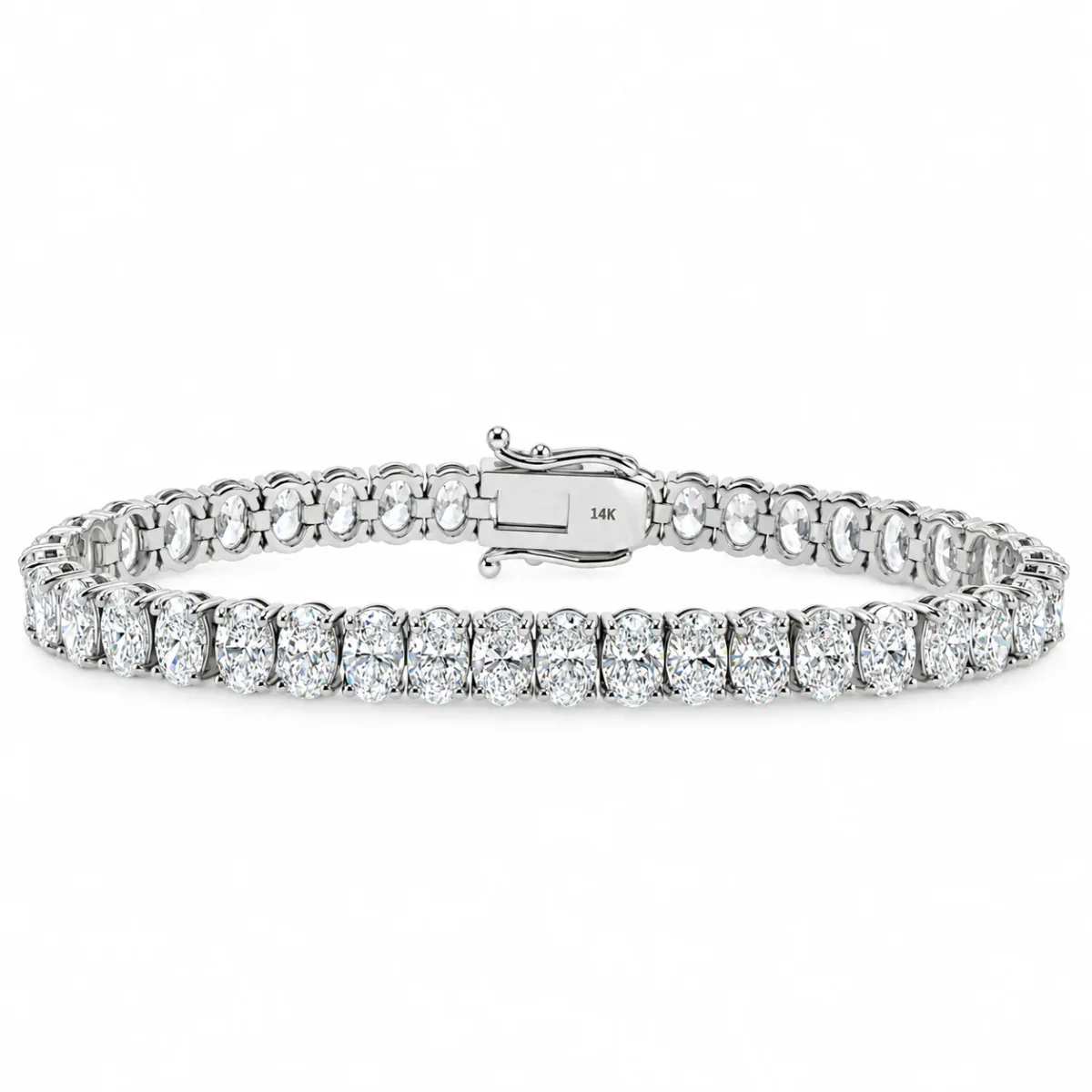 AHMED - MOON JEWELRY Oval Shape Diamond Tennis Bracelet 71810