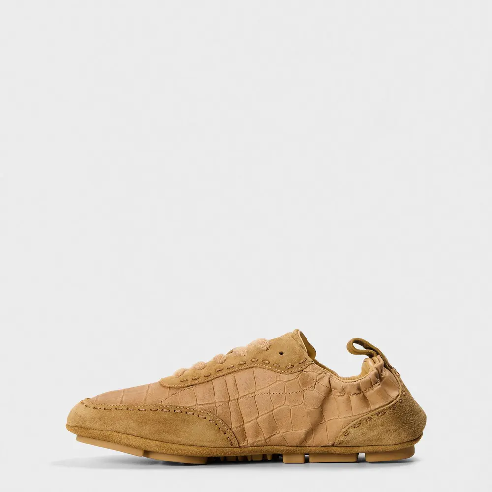 Fendi Mens Fit Trainers in Beige, additional product view 2