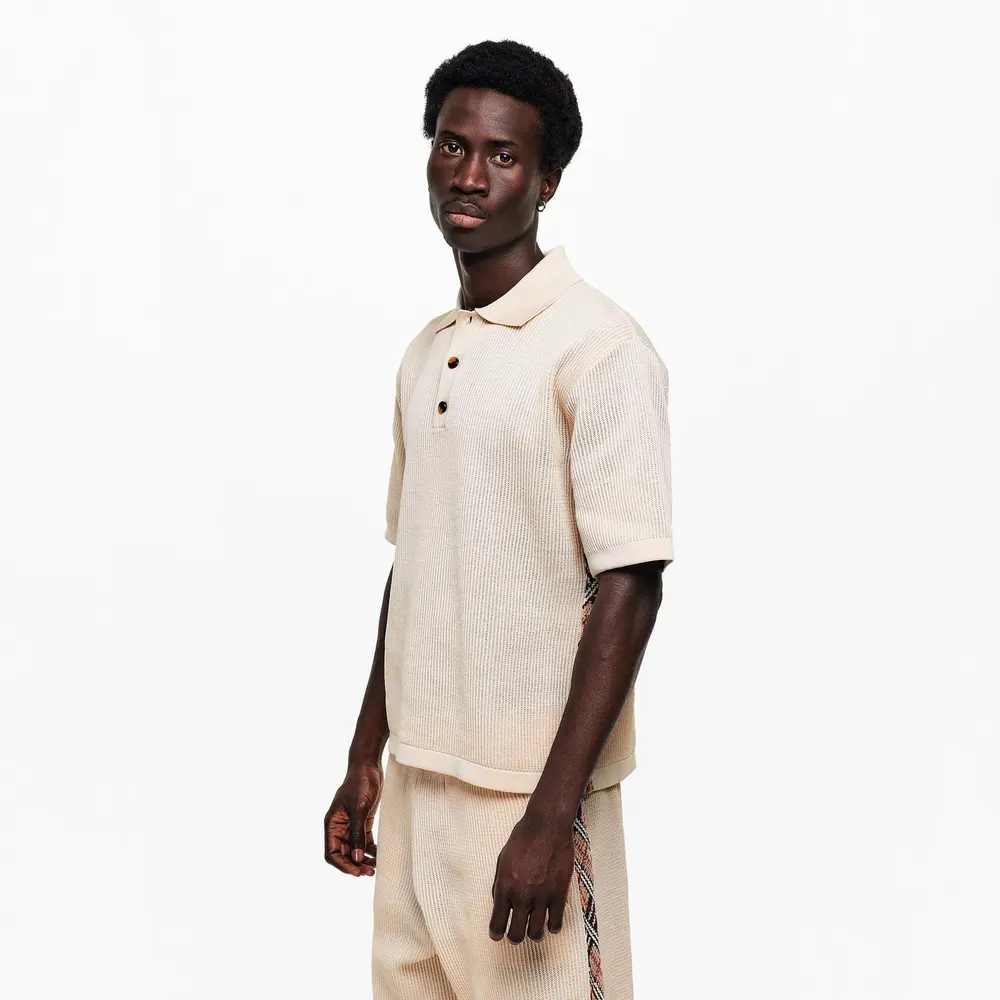 Burberry Men's Knitted Short Sleeve Polo Shirt detail 3