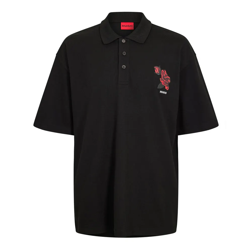 Hugo Mens HUGO Dardigo Short Sleeve Polo Shirt with Artwork Detail