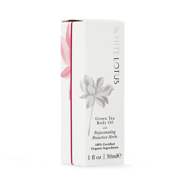White Lotus Beauty Green Tea Body Oil With Rejuvenating Bioactive Herbs 30ml, additional product view 2