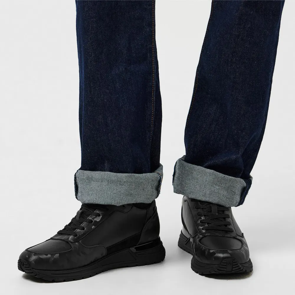 Mallet Popham Camo Trainers in Triple Black, additional product view 2