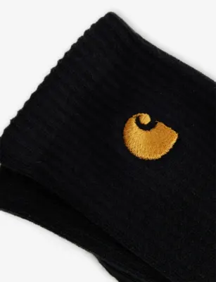 CARHARTT WIP Chase Logo-Embroidered Cotton-Blend Socks detail 2