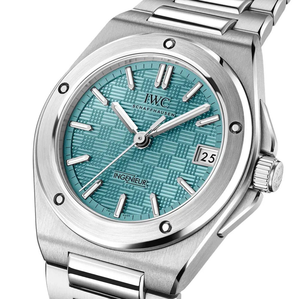 IWC Ingenieur Automatic 35mm Mens Watch Blue detail 2