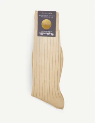 PANTHERELLA Sea Island Cotton Socks - BEIGE