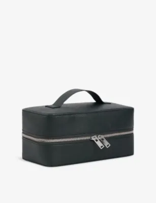 SANDRO Logo-Embossed Reconstituted Leather Washbag detail 2