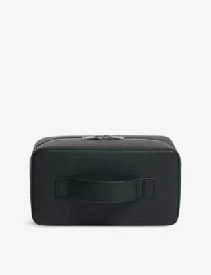 SANDRO Logo-Embossed Reconstituted Leather Washbag detail 3