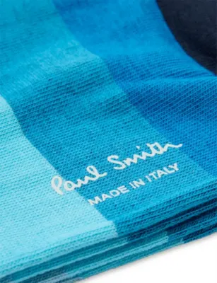 PAUL SMITH Gradient-Striped Cotton-Blend Socks detail 2
