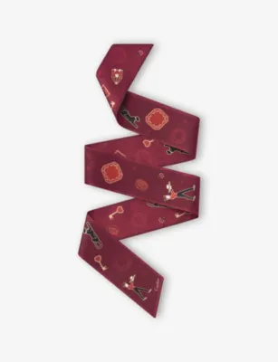 CARTIER Diabolo de Cartier Bandeau Printed Silk-Twill Scarf