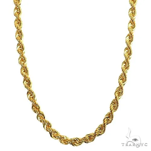 JALGAS - AMERICAS GOLD 10K Yellow Gold Solid Rope Chain 3mm 70544 in 22 Inches – Chain