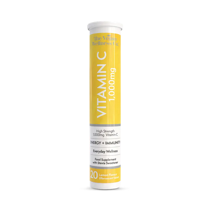 The Vegan Wellness Co. High Strength 1,000Mg Vitamin C 20 Lemon Flavour Effervescent Tablets