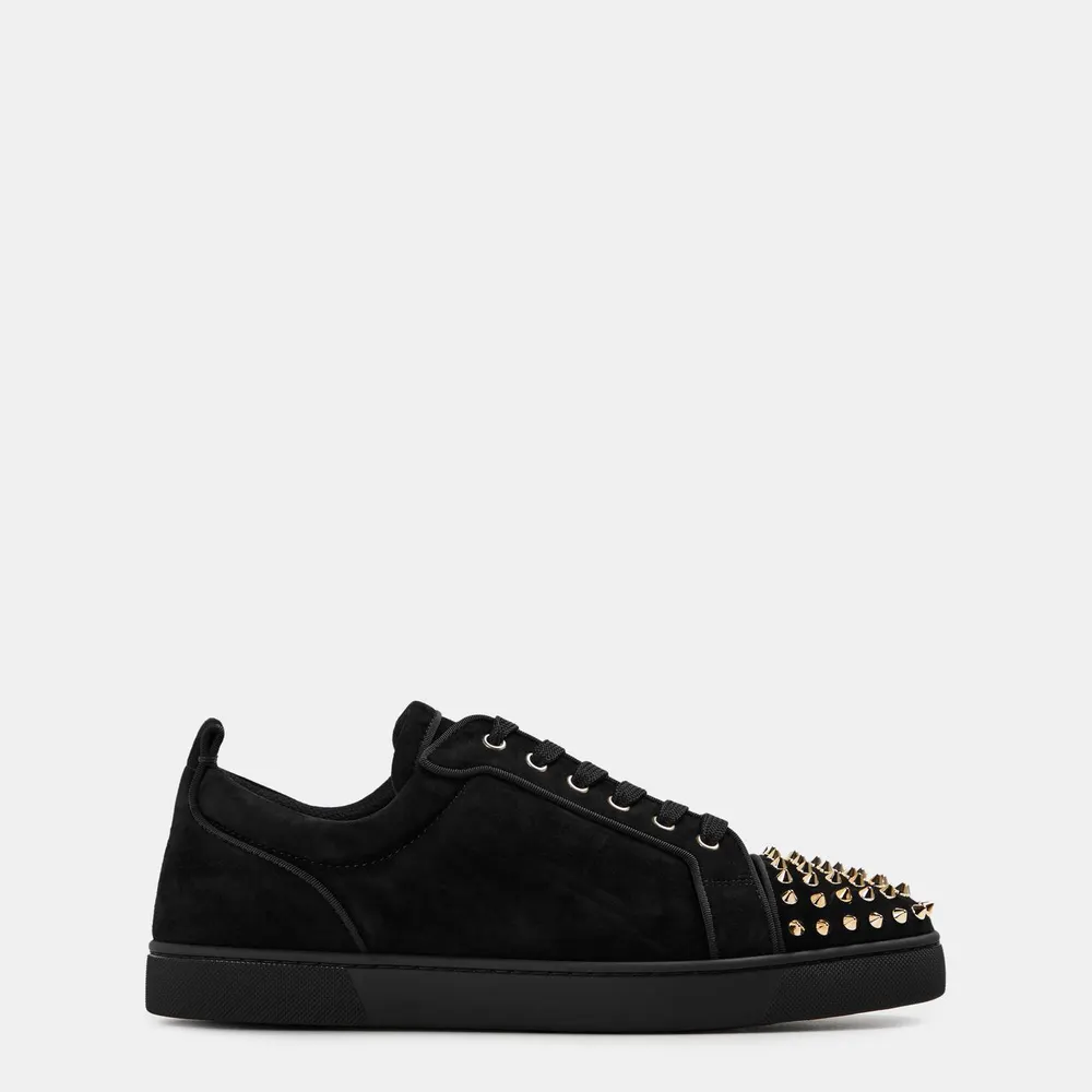 Christian Louboutin Men's Louis Junior Spikes Suede Trainers