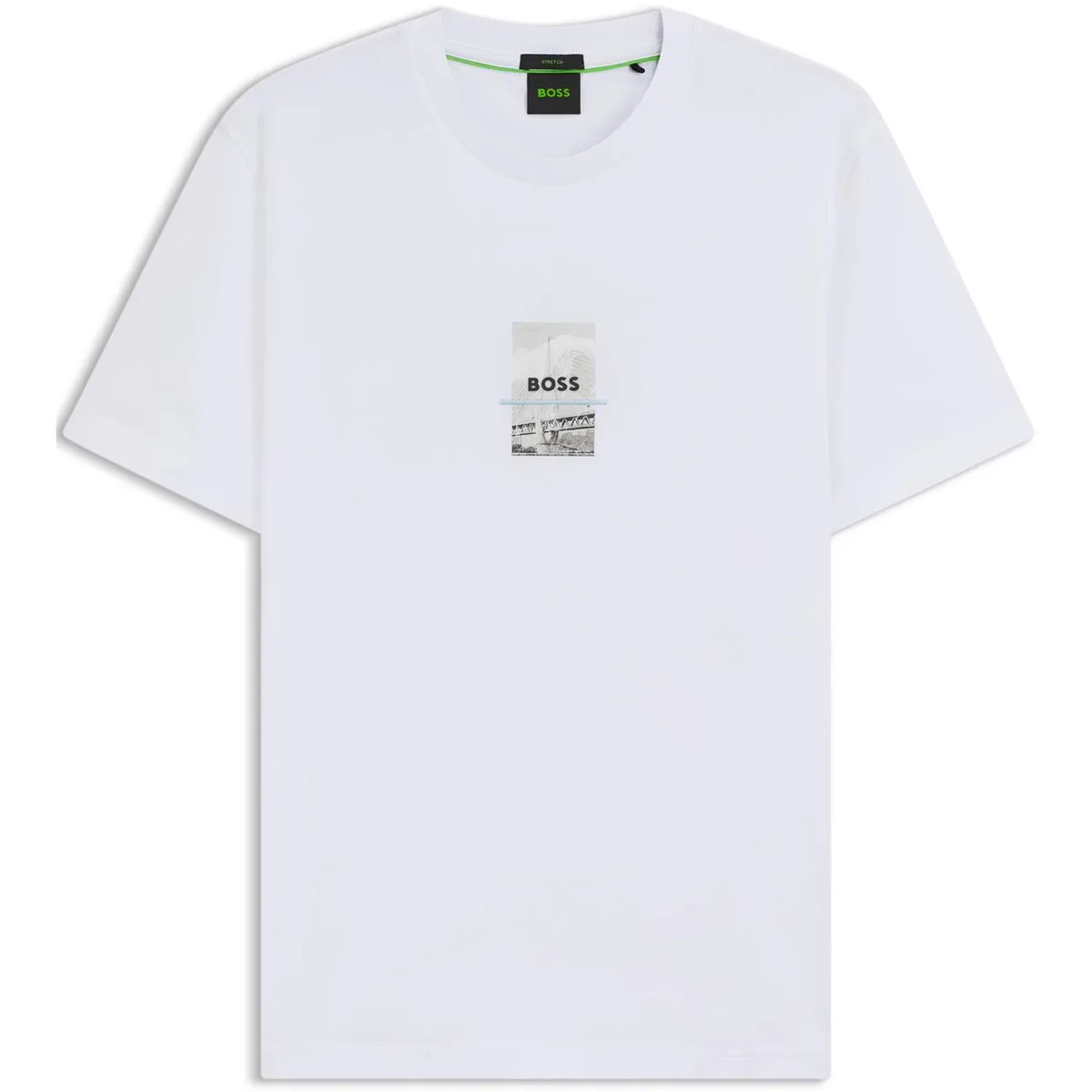 Boss Mens BOSS GREEN Performance Graphic Short Sleeve T-Shirt with Logo Detail