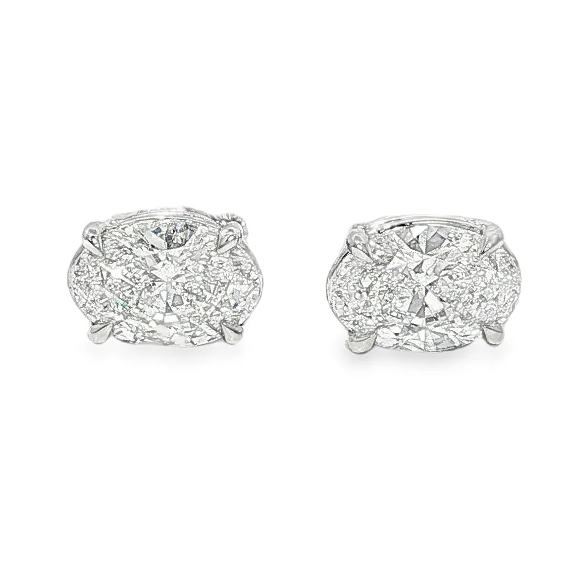 ANNA - EVOLVD DIAMOND 2 Ctw Oval-Cut Diamond Studs (Lab) 71335 in White Gold – Earrings