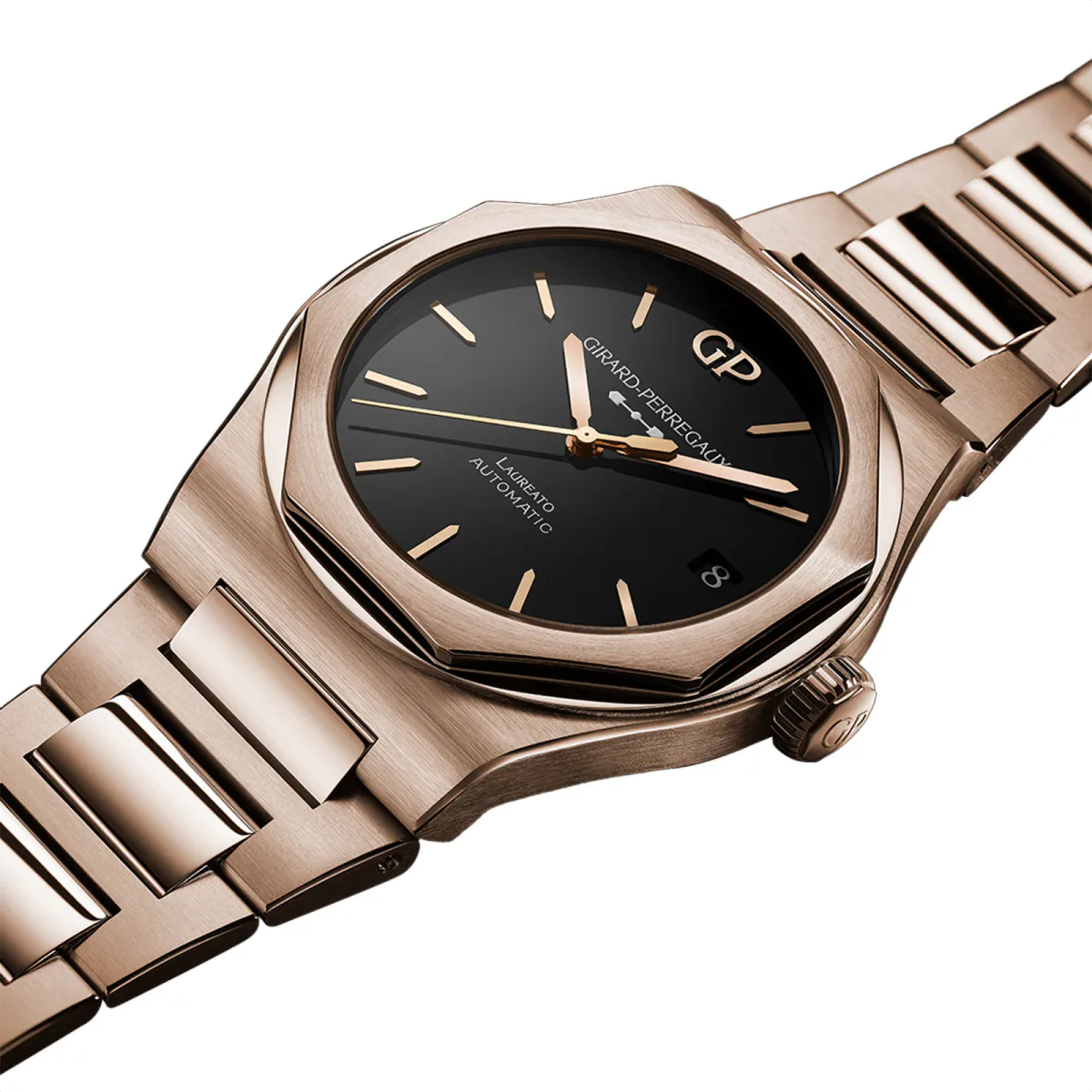 Girard Perregaux Laureato Rose Gold 42mm in Black, additional product view 3