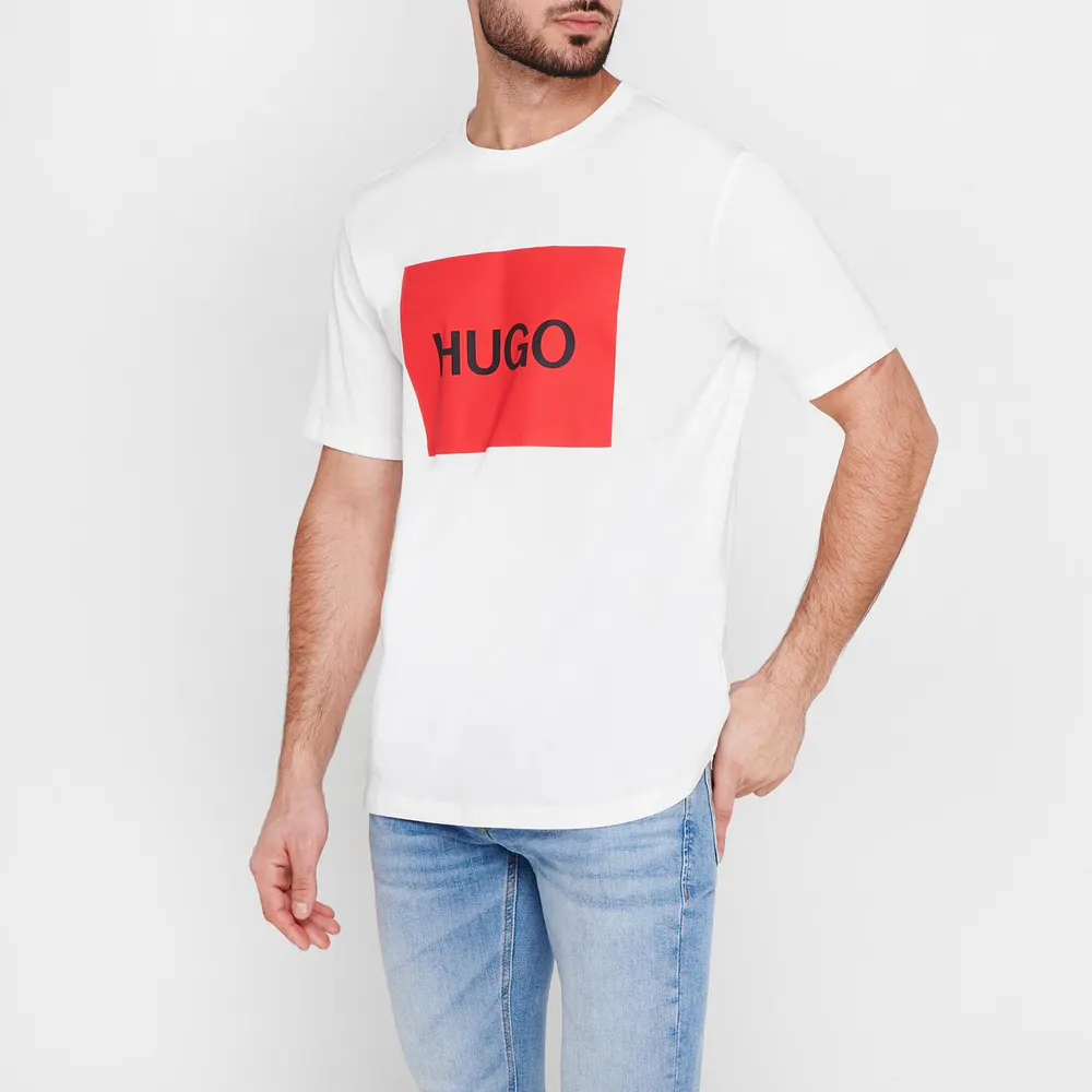Hugo Dulive Box Logo T Shirt detail 3