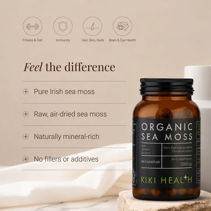 KIKI HEALTH Organic Irish Sea Moss - 90 Vegicaps, additional product view 2