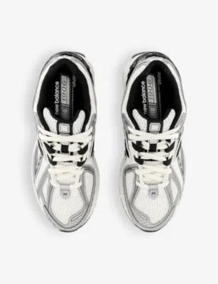 NEW BALANCE 1906 brand-patch leather and mesh low-top trainers - EUR 40.5 / 6.5 UK MEN in WHITE SILVER BLACK, additional product view 2