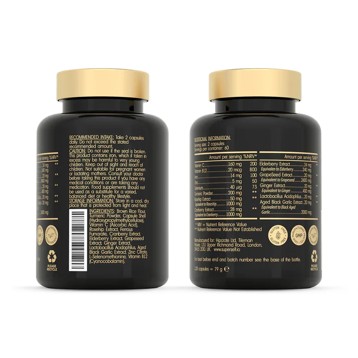 SuperSelf Immune System Booster - Support & Recovery Complex 120 Capsules detail 2