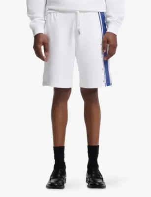 HUGO Side-Stripe Relaxed-Fit Cotton Shorts detail 3