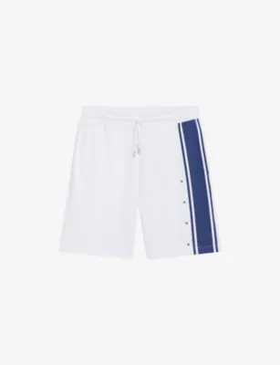 HUGO Side-Stripe Relaxed-Fit Cotton Shorts