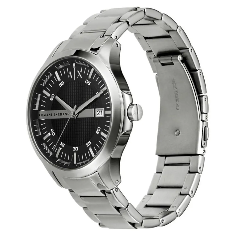 Armani Exchange Three-Hand Date Stainless Steel Mens Watch detail 3