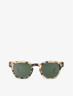 IZIPIZI #C square-framed polarised sunglasses - LIGHT TORTOISE in BLACK, additional product view 3