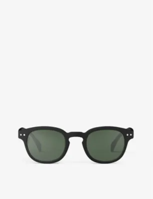 IZIPIZI #C square-framed polarised sunglasses - LIGHT TORTOISE in BLACK – Mens | Sunglasses | Square